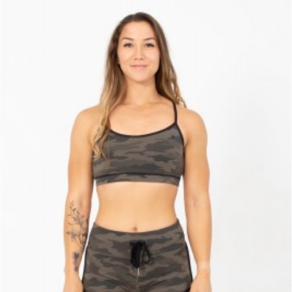⭐️NWT Savage Barbell Varsity Bra Green Camo Size Small